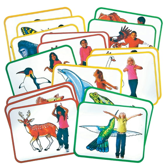 Roylco® Body Poetry: Animal Action Cards, 16/Pkg
