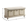thumbnail image 5 of Lorain Distressed Beige Lift Top Storage Bench, 5 of 6
