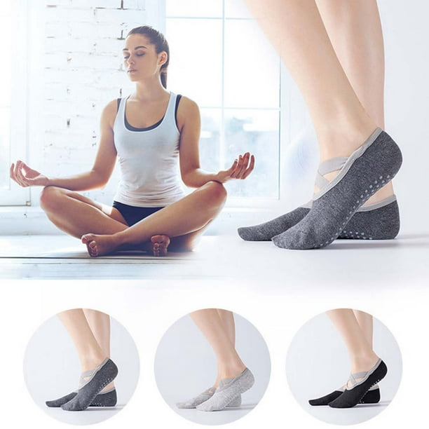 nsendm Female Socks Adult Womens Socks Large Women Yoga Socks Anti Slip  Bandage Sports Girls Ballet Dance Sock Slippers Socks Pack 6(C, One Size)