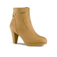 thumbnail image 1 of Unique Bargains Women's Zip Round Toe Heel Ankle Boots, 1 of 7