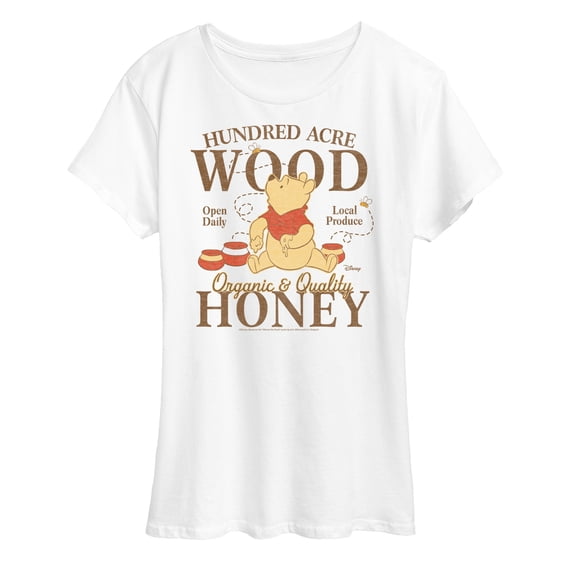 Winnie the Pooh - Hundred Acre Wood Local Organic Honey Short Sleeve Graphic T-Shirt