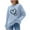 Light Blue, variant on Valentine's Day Oversized Sweater for Women Long Sleeve Love Heart Print Chuncy Knit Pullover Tops Casual Warm Clothes