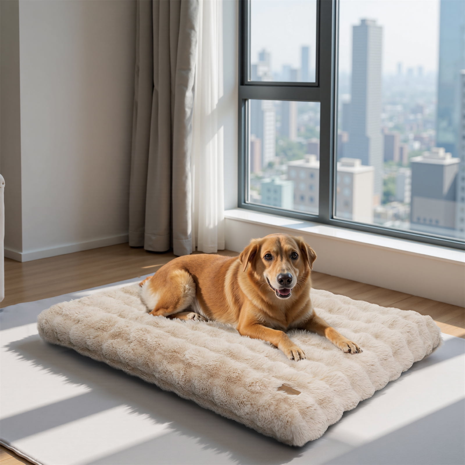 BingoPaw 3XL Dog Bed Washable Calming Pet Crate Mattress with Removable Cover Waterproof