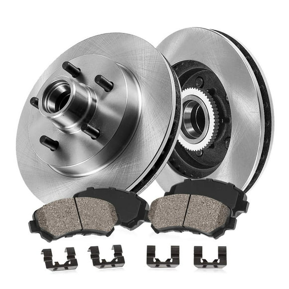 [ RWD ] Callahan FRONT 308 mm Premium OE 5 Lug [2] Brake Disc Rotors + [4] Ceramic Brake Pads + Clips CRK12854