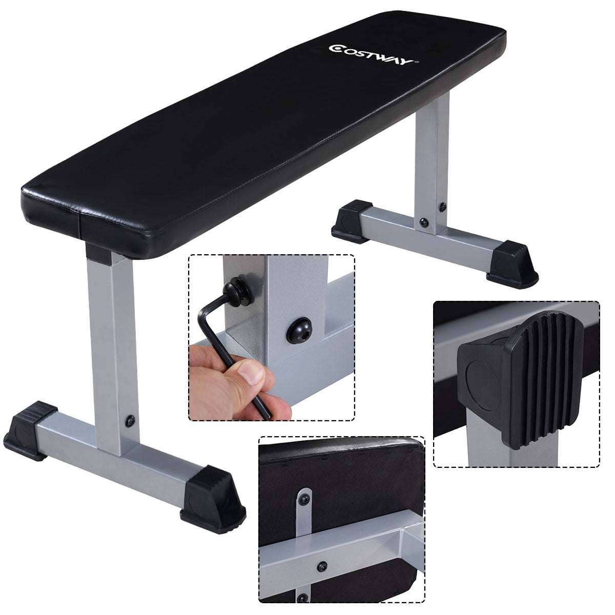Costway Sit Up Bench Flat Crunch Board Ab Abdominal Fitness