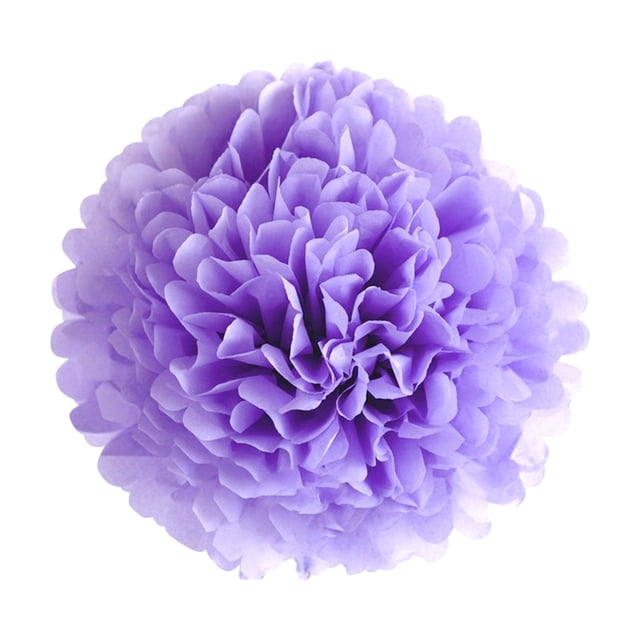 Juego de pompones de papel morado Matsuzay 7,8 pulgadas decoraciones de flores de papel para fiesta