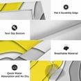 thumbnail image 6 of Outdoor Rug 3x5 ft Yellow Grey Modern Geometric Outdoor Large Area Rug Non Slip Rubber Abstract Beach Front Door Mat RV Rug Camping Carpet Patio Outdoor Rugs for Backyard Balcony Deck Porch Indoor, 6 of 9