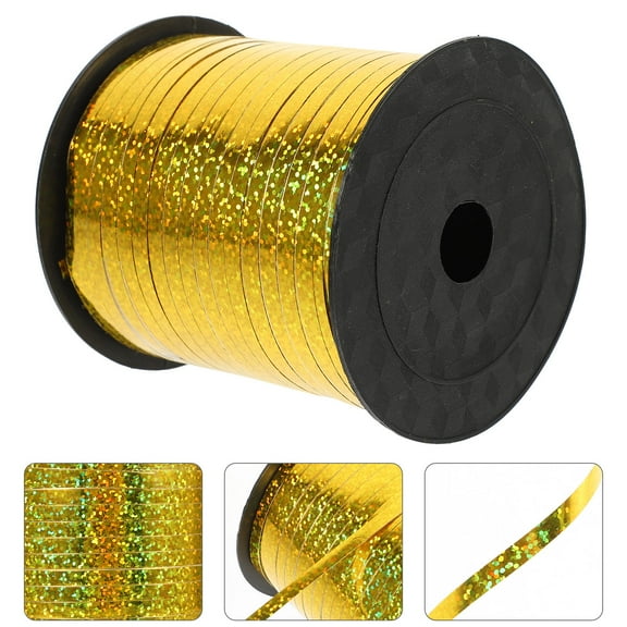 SEWCHICS Holiday Ribbon Ribbon Golden Pvc Plastic 1 Roll