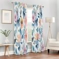 thumbnail image 7 of Watercolor Flowers and Leaves Blackout Curtains 84"x52" Thermal Insulated Curtain 1 Panel, 7 of 7