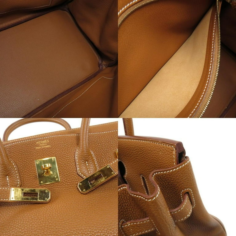 Pre Owned Hermes Birkin 35 Gold Tote Bag Taurillon Ladies HERMES