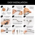 thumbnail image 5 of MERIVILLE 1" Double Wraparound Curtain Rod Set, Adjustable 96-144 Inches, Blackout Design, Satin Nickel, 5 of 5