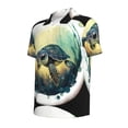 thumbnail image 2 of Balery Watercolor Turtle3 Printed Men’s Short Sleeve Polo Shirt, Midweight Men's Shirt,Golf Polo shirts -XX-Large, 2 of 9