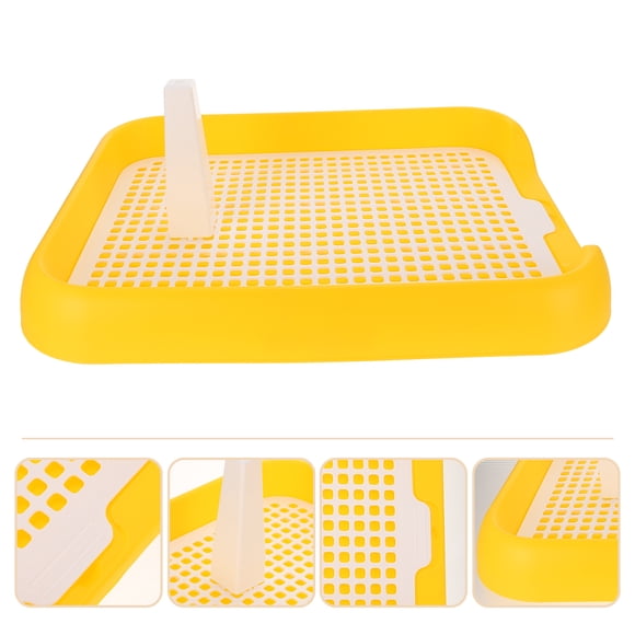 Moluckfu Entrenador De Para Perro Estable Con De Rejilla Y Material Plástico Resistente Amarillo