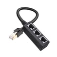 thumbnail image 1 of LAN Ethernet Network RJ45 Conector Splitter 3 en 1 Portable para CAT 8/CAT7, 1 of 9