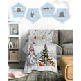 thumbnail image 5 of Christmas Gnome Throw Blankets, Winter Merry Christmas Tree Balls Soft Fleece Blanket Decorative for Home Sofa Couch Chair Living Bedroom,60x80 Inches, Grey, 5 of 6