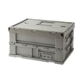 thumbnail image 1 of Collapsible Outdoor Camping Picnic Organizer Box, Rugged Portable Drink Foods Gray Green, 1 of 8
