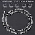 thumbnail image 4 of La moda de las mujeres de 18 pulgadas de acero inoxidable collar de plata cadena de cuello sin colgante de plata collar de cadena para las mujeres, 4 of 8