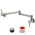 thumbnail image 4 of Brass Folding Faucet 1/2'' NPT Wall Mount Kitchen Faucet Two Handles Cold Water Tap Nickel, 4 of 16