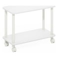 thumbnail image 1 of Pemberly Row Table d'Appoint Rectangulaire Turn-N-Tube avec Roulettes, Blanc, 1 of 5