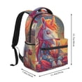 thumbnail image 2 of Fotbe Meditating Cute Horse Pattern Casual Backpack for School, Travel, and Outdoor Activities - Durable, Lightweight, and Comfortable, 2 of 5