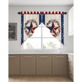 thumbnail image 4 of Swag Curtains, 4th of July USA Flag Star Patriot Cotton Linen Rod Pocket Kitchen Curtains Valances Tier Curtains Swag Valance Curtains for Bedroom Living Room 36" x 36", 2 Panels, 4 of 6