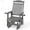 Deep Gray, variant on Innovaze Poly Lumber HIPS Patio Glider for One Person with Cup Holders,All-Weather Resistant, Heavy Duty700 LBS ,Matte Black