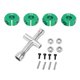 thumbnail image 1 of 4pcs 12mm wheel hex drive hub adapter, combination coupling with pins, screws, RC car replacement parts for 1/10 RC car, green., 1 of 5