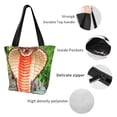 thumbnail image 4 of Pofeuu Cobra Snake Print Women Fashion Shoulder Handbags Top Handle Satchel Bags Tote Shoulder Shopping Bag Stylish Canvas Tote Bag, 4 of 6