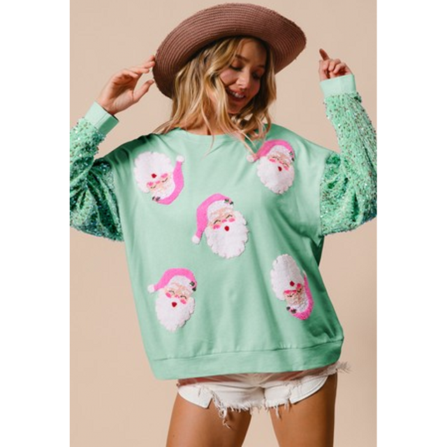 Sudaderas con capucha de retazos de purpurina para mujer, camiseta Vintage Harajuku, ropa de calle delgada de manga larga, ropa de Navidad, Top de otoño e invierno