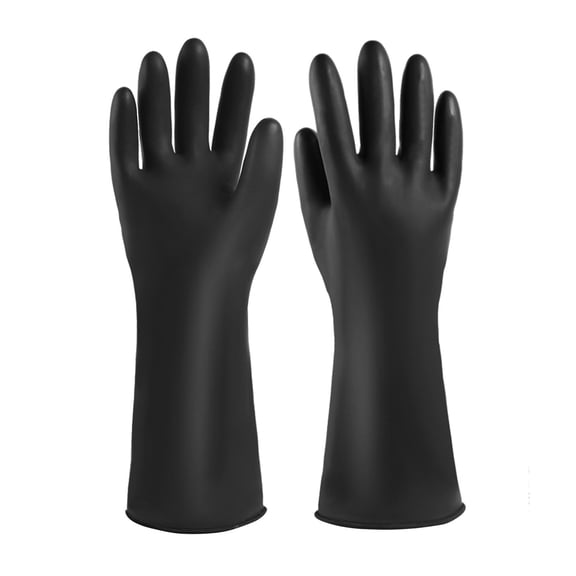 Heavy Duty Latex BBQ Gloves 22 Inch Extra Long Waterproof Heat Resistant Grill Gloves Thickened Chemical Resistant Rubber Gloves for Cooking Smoking Baking Deep Frying