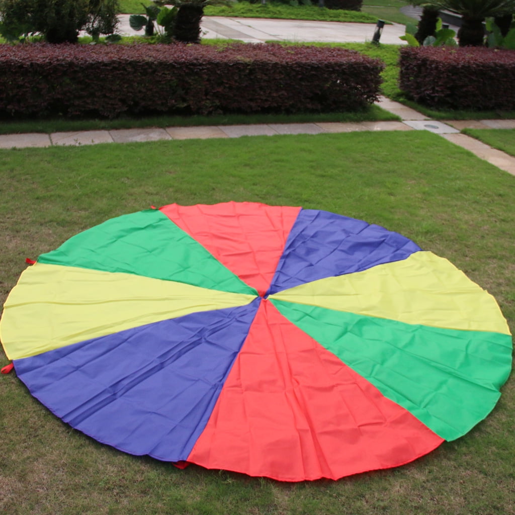 10Ft 8 Handles Kid Play Parachute Indoor & Outdoor Family Game Exercise Toy 