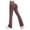 4# Brown, variant on Women Workout Flare Leggings with Pockets Hidden Scrunch High Waisted Cargo Gym Yoga No Front Seam Leggings Gray S