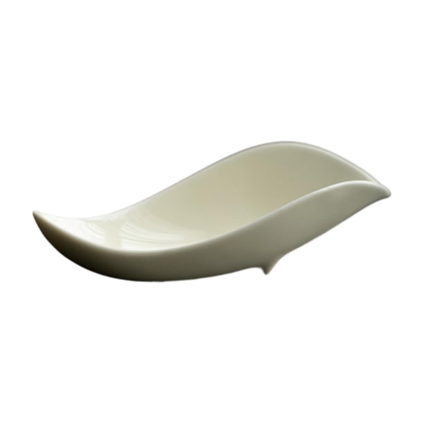 Cuenco para pesar granos de café, soporte de cerámica para hojas de té, accesorios de barra de café chinos Beige Blanco