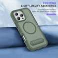 thumbnail image 3 of Decase Rugged Magnetic Case for iPhone 15 Plus,Support Mag-Safe,Heavy Duty Shockproof Kickstand Cover for Women Men,Dual-Layer Protection Military Grade Protective Case for iPhone 15 Plus,Green, 3 of 7