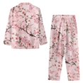 thumbnail image 3 of DISNIMO Butterfly Flower Print Pajama for Women Set Long Sleeve Sleepear 2 Piece Pjs Set with Long Pants Casual Loose Nightwear with Pocket, M, 3 of 7