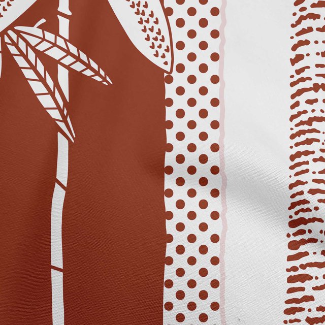 oneOone Tissu Georgette Viscose Rouge Tropical pour Projets de Couture, Imprimés au Mètre, Largeur 42 Pouces