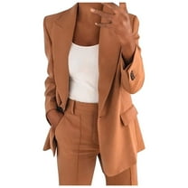 RQYYD Suits for Women 2023 Blazer Sets Women 2 Piece Outfits Business Casual Outfits 2023 Dressy Casual Pant Suits Plus Size Wide Pants Suit Set