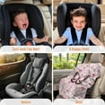 thumbnail image 5 of KUIFORTI Baby Car Seat Sun Shade Cover, Pink Butterfly Car Seat Cover Blocks Out Heat & Sun, Keeps Your Toddler Baby Seat Cooling, Reflective Baby Seat Covers, Universal Most Baby Car Seat, 5 of 7