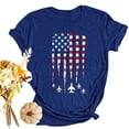 thumbnail image 4 of Vetsdori Summer T Shirts for Women American Flag Independence Day Pullover July 4th Red White and Blue Short Sleeve Casual , Crew Neck Graphic Juniors Tops Red White and Blue, 4 of 6
