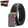 thumbnail image 1 of Men's Belt, Brown Buckle Leather Belt for Men, Adjustable Automatic Buckle Belt 3.5cm * 105cm (Box Included), Business Leather Belt, Holiday Gifts Man, 1 of 5