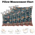 thumbnail image 5 of Throw Pillow Covers, Middle Century 16x16 Pillow Covers for Couch/Sofa/Bed, Vintage Abstract Bohemia Tribal Pattern Blue Decorative Square Linen Cushion Pillowcase for Home Decor, 5 of 9