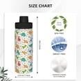 thumbnail image 3 of Lsque Dinosaur Pattern Water Bottle,18oz Sports Insulated Kettle for Cycling Gym Basketball Outdoor, Suitable as a Present, 3 of 7
