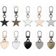 thumbnail image 1 of 10 Pack Detachable Metal Zipper Pulls for Coat, Jacket, Bag Repair Kits with Gripper Tabs, 1 of 5