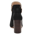 thumbnail image 4 of YDN Women Fashion Chunky High Heels Ankle Bootie Peep Open Toe Chic Cutout Buckled Boots Pumps Side Zipper Shoes Size 5.5 Black, 4 of 6