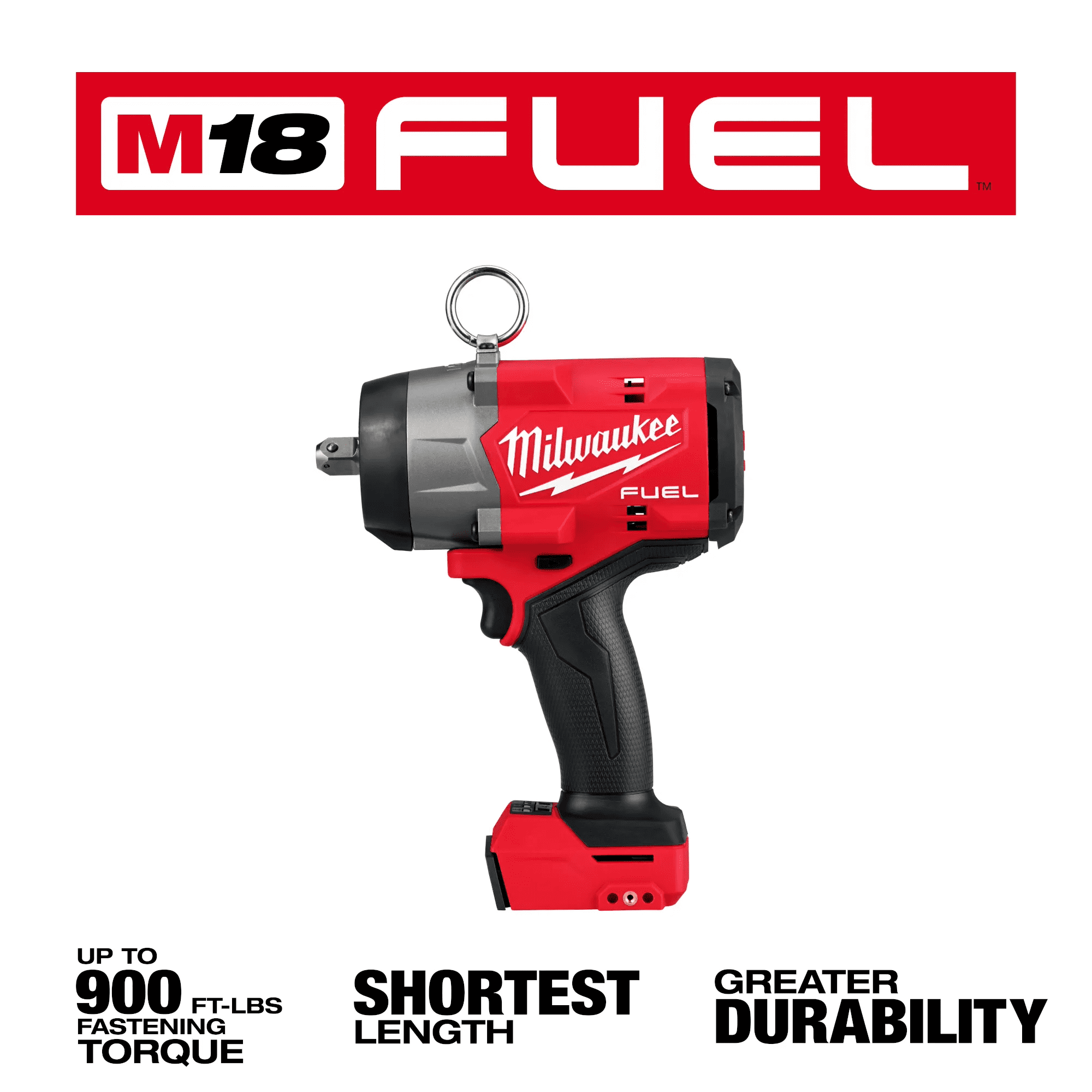 Milwaukee M18 FUEL 18V Lithium-Ion Brushless Cordless High Torque 1/2 in. Impact Wrench w/ Pin Detent (Tool-Only)