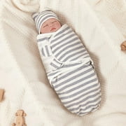 3-Pack Organic Baby Swaddle Sleep Sacks - Newborn Swaddle Sack - Ergonomic Baby Swaddles 0-3 Months (Grey)