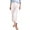 White-A1, variant on Women's High Waisted Straight Ankle Wide Leg Ripped Jeans Frayed Hem Stretchy Capri Denim Pants