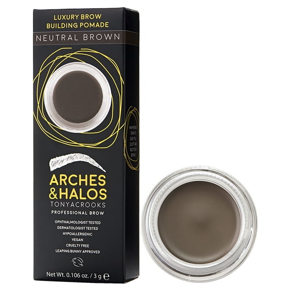 Arches & Halos - Pomada para construcción de cejas de lujo en marrón neutro, 0.1 oz Arches & Halos Arches & Halos Maquillaje para cejas 0.106 oz
