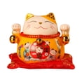 thumbnail image 4 of Lucky Cat Saving Pot, Lucky Cat Coin Bank Lovely  Wish Exquisite Pattern Ceramic  For Office, 4 of 8