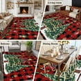 thumbnail image 5 of Large Area Rugs for Living Room Bedroom, Christmas Tree 8'x10' Rug Washable Carpet Runner Indoor Outdoor, Winter Xmas Ball Snowy Red Black Plaid Non Slip Floor Mats Rug for Kitchen, Patio, 5 of 8